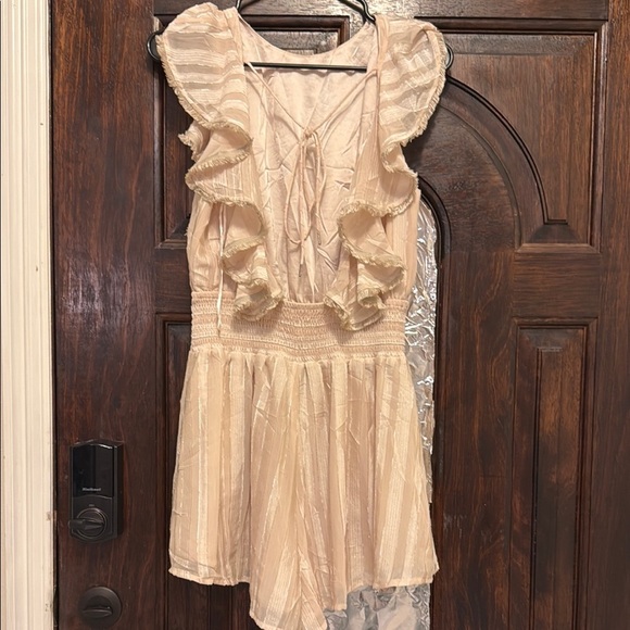 Finders Keepers Cream Ruffle Dress - Picture 2 of 3